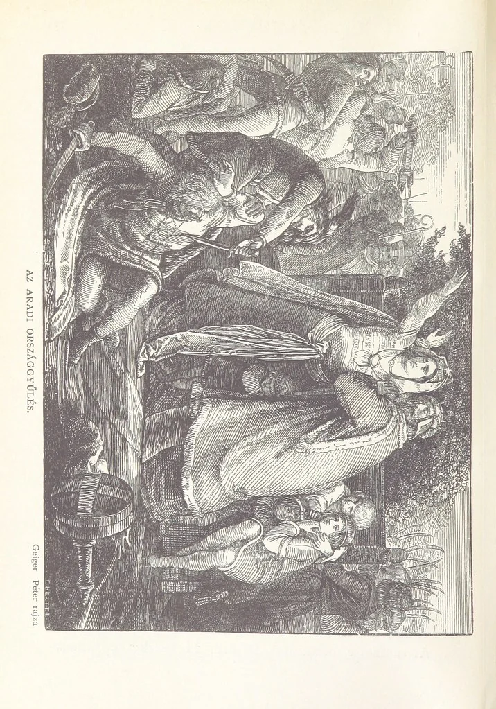 An illustration from A magyar nemzet története regényes rajzokban ... Ötödik képes kiadás, 1898, leaf 158