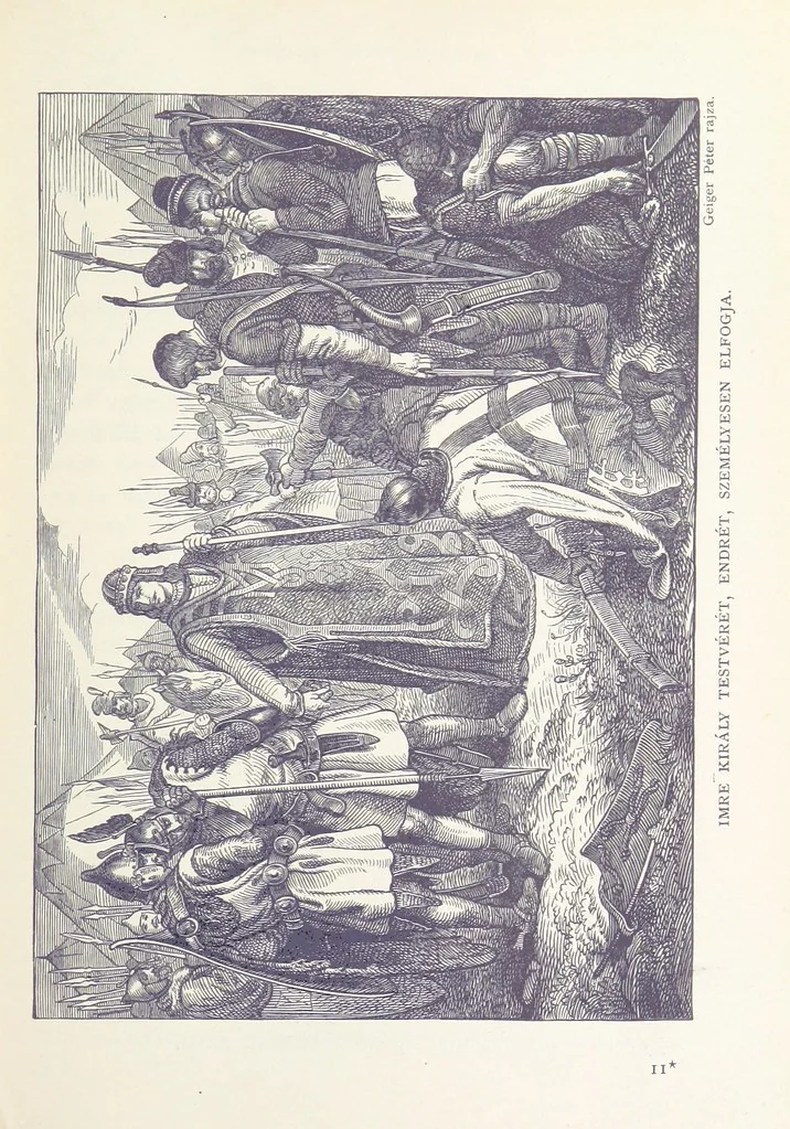 An illustration from A magyar nemzet története regényes rajzokban ... Ötödik képes kiadás, 1898, leaf 169