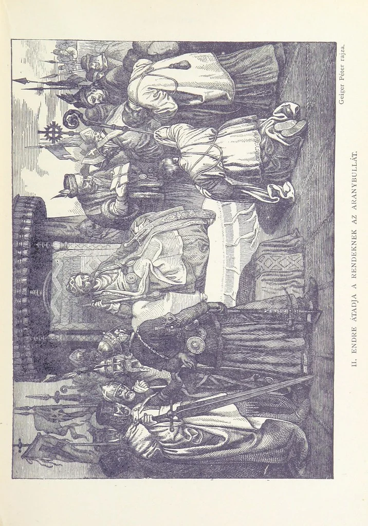 An illustration from A magyar nemzet története regényes rajzokban ... Ötödik képes kiadás, 1898, leaf 177