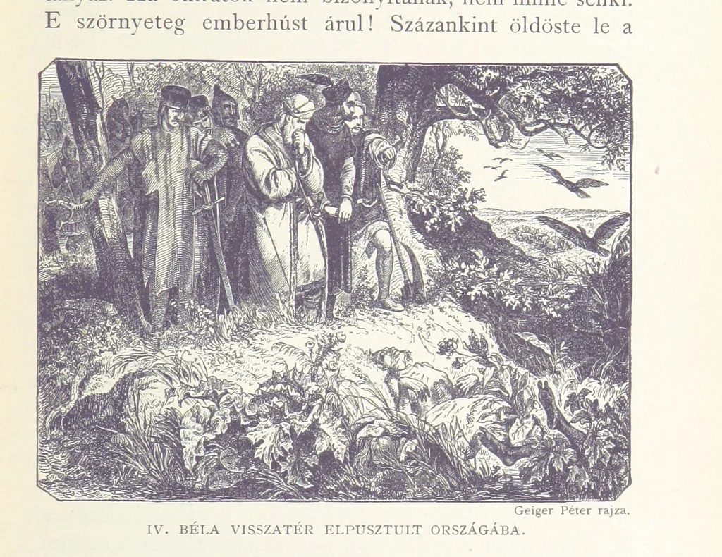 An illustration from A magyar nemzet története regényes rajzokban ... Ötödik képes kiadás, 1898, leaf 205