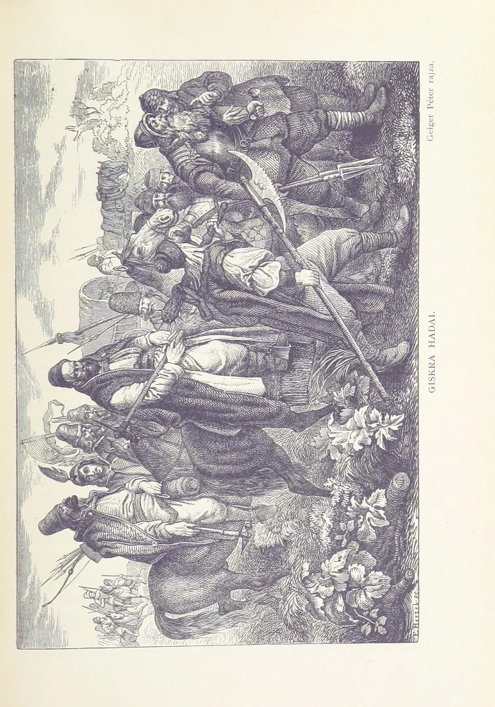 An illustration from A magyar nemzet története regényes rajzokban ... Ötödik képes kiadás, 1898, leaf 355