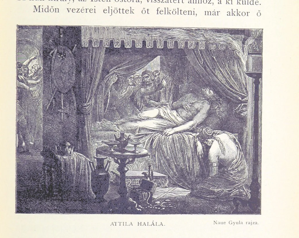 An illustration from A magyar nemzet története regényes rajzokban ... Ötödik képes kiadás, 1898, leaf 43