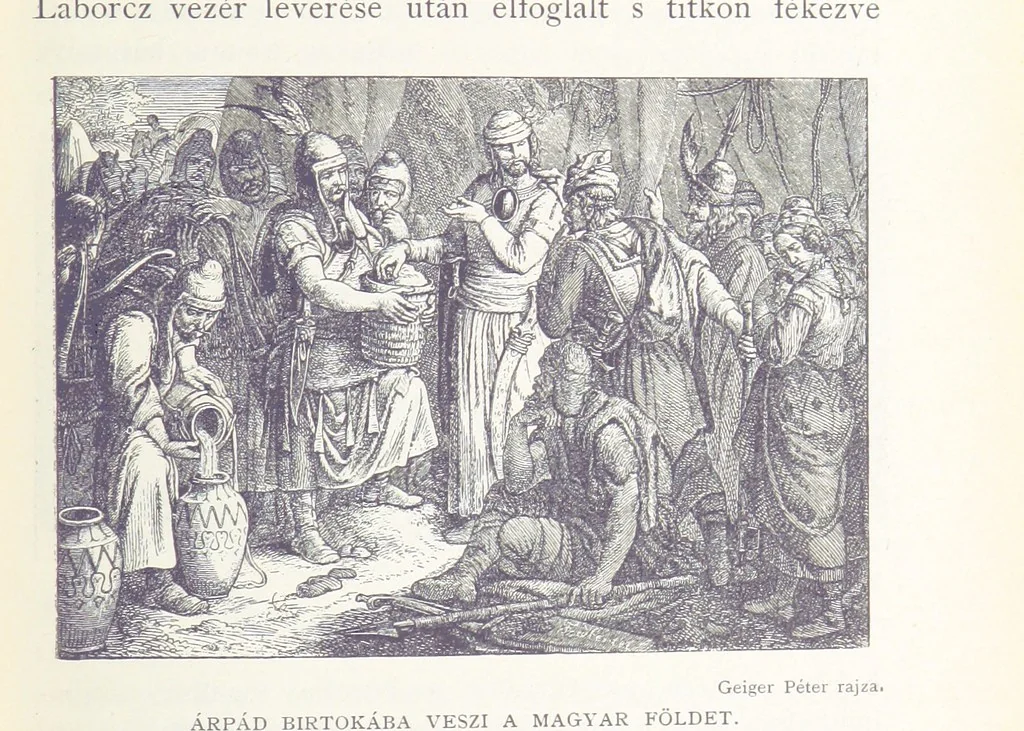 An illustration from A magyar nemzet története regényes rajzokban ... Ötödik képes kiadás, 1898, leaf 61