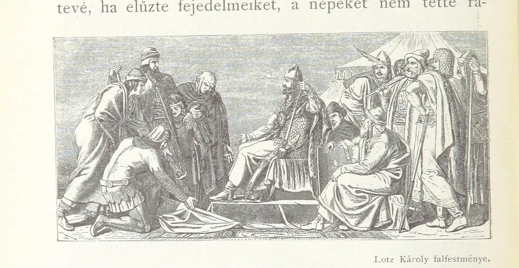 An illustration from A magyar nemzet története regényes rajzokban ... Ötödik képes kiadás, 1898, leaf 62