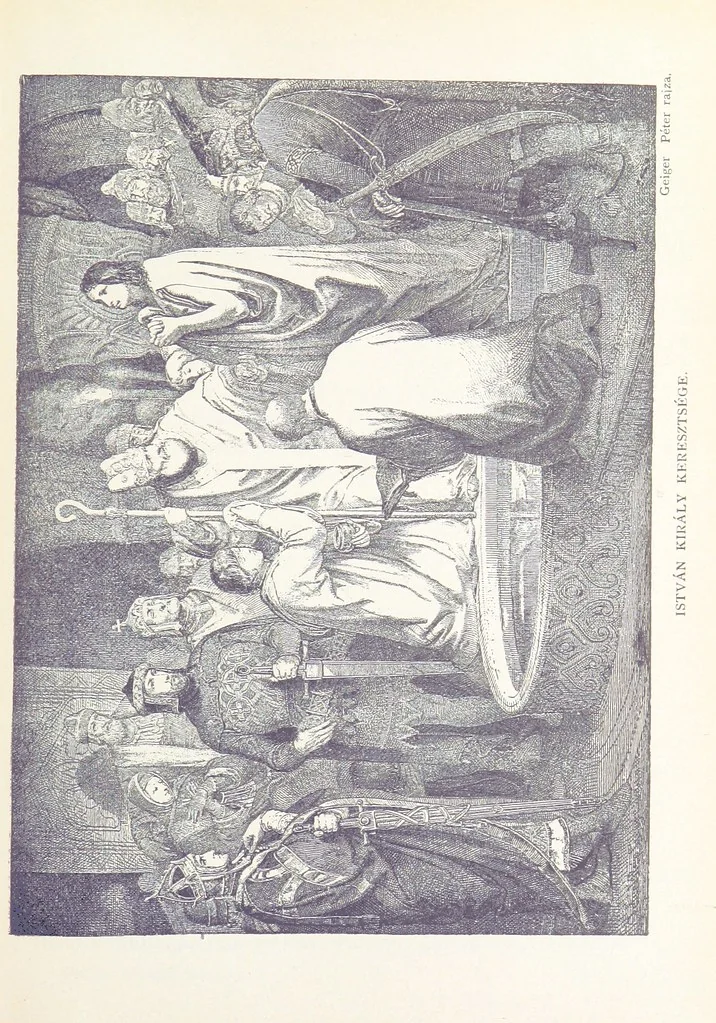 An illustration from A magyar nemzet története regényes rajzokban ... Ötödik képes kiadás, 1898, leaf 85