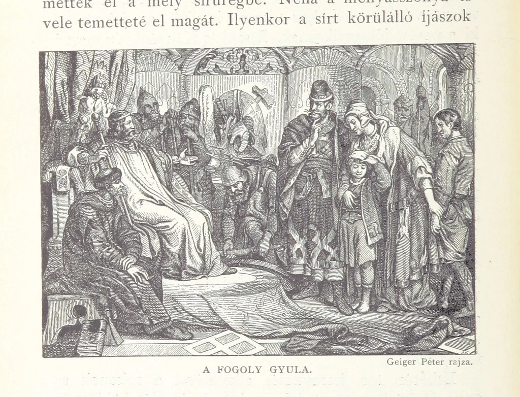 An illustration from A magyar nemzet története regényes rajzokban ... Ötödik képes kiadás, 1898, leaf 90