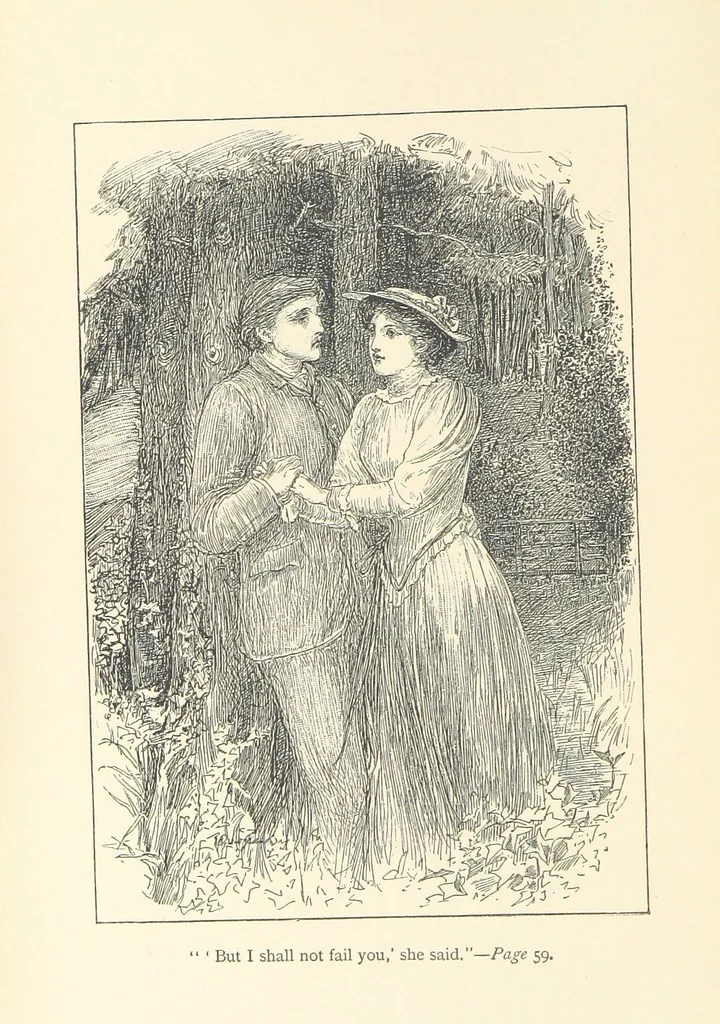 An illustration from A Woman's Word. [A tale, 1892, leaf 8