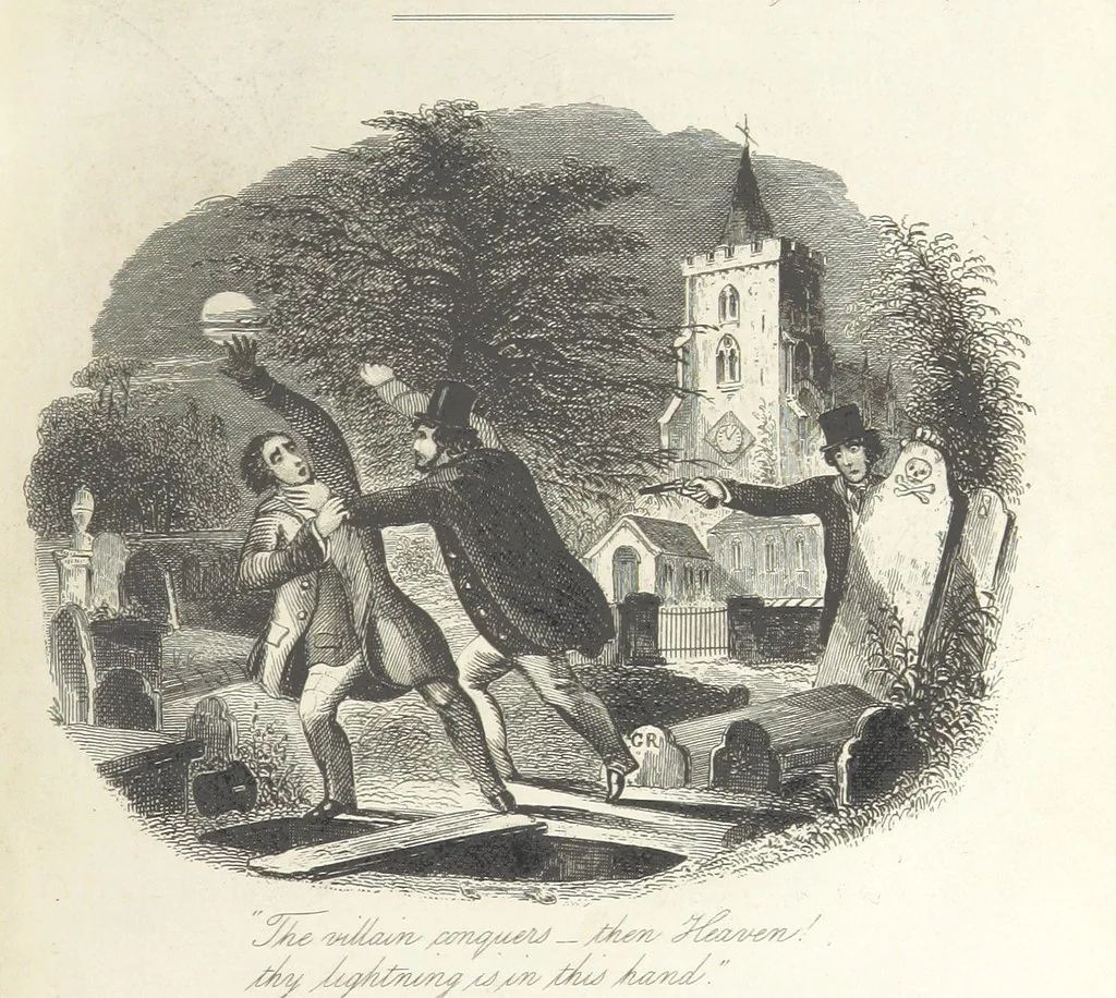 An illustration from The Lass and the Lady; or, Love's ladder. A tale of thrilling interest. [Completed by Thomas Frost. With plates, 1855, leaf 11