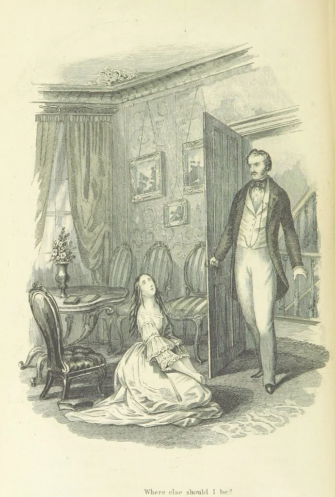 An illustration from The Lass and the Lady; or, Love's ladder. A tale of thrilling interest. [Completed by Thomas Frost. With plates, 1855, leaf 528