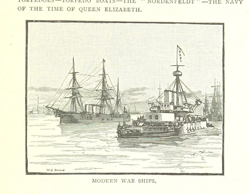 An illustration from Ships, Sailors, and the Sea, etc, 1887, leaf 177