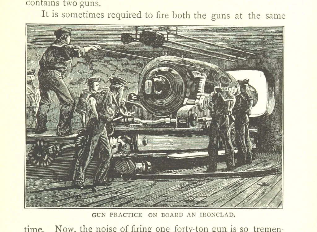 An illustration from Ships, Sailors, and the Sea, etc, 1887, leaf 185