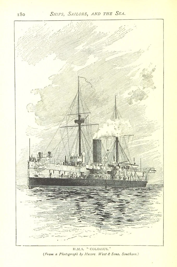 An illustration from Ships, Sailors, and the Sea, etc, 1887, leaf 186