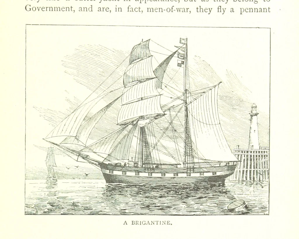 An illustration from Ships, Sailors, and the Sea, etc, 1887, leaf 25