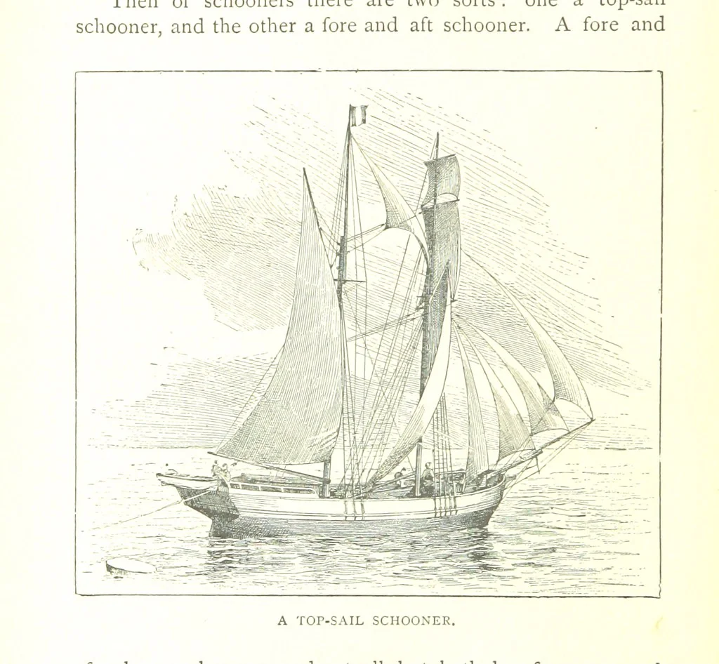 An illustration from Ships, Sailors, and the Sea, etc, 1887, leaf 26