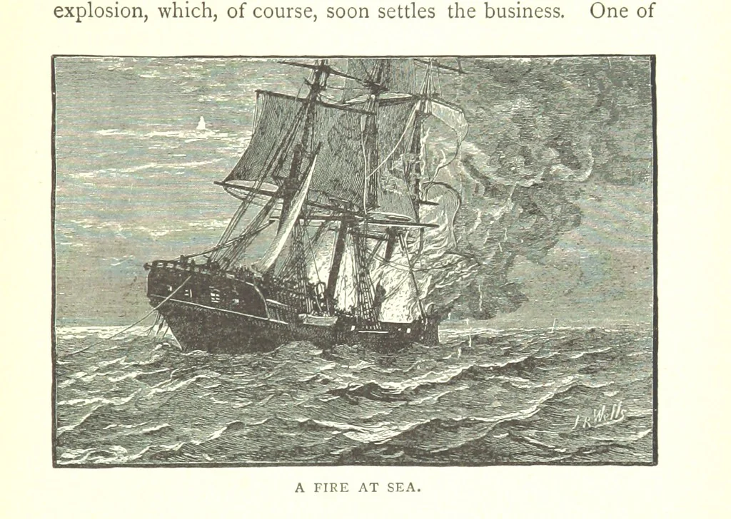An illustration from Ships, Sailors, and the Sea, etc, 1887, leaf 285
