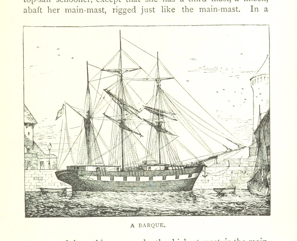 An illustration from Ships, Sailors, and the Sea, etc, 1887, leaf 29