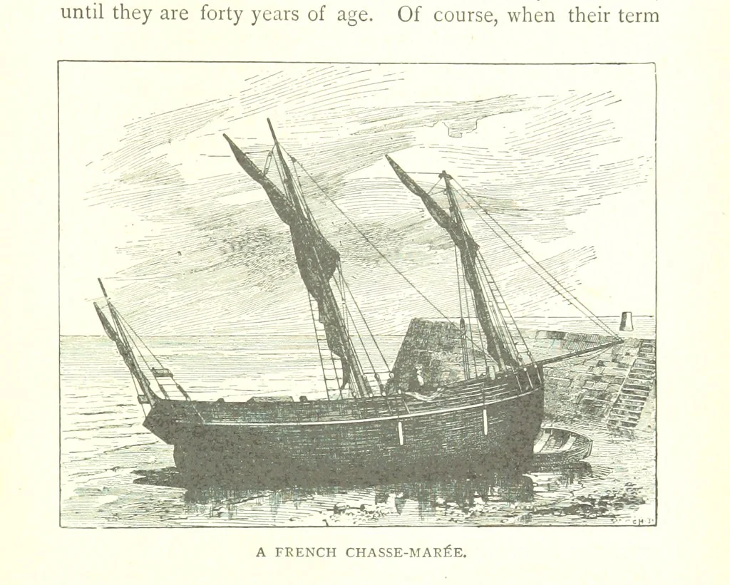 An illustration from Ships, Sailors, and the Sea, etc, 1887, leaf 313