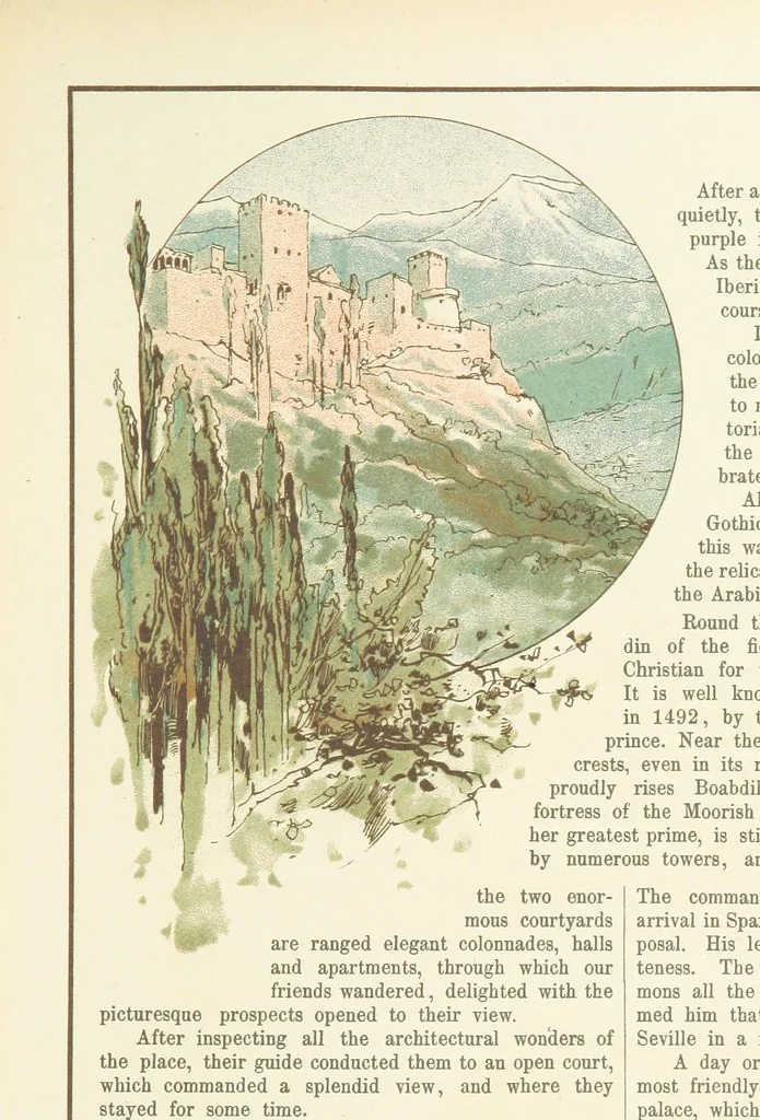 An illustration from A Journey round the World. With illustrations by C. Marr, 1888, leaf 11