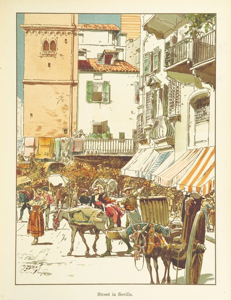 An illustration from A Journey round the World. With illustrations by C. Marr, 1888, leaf 13