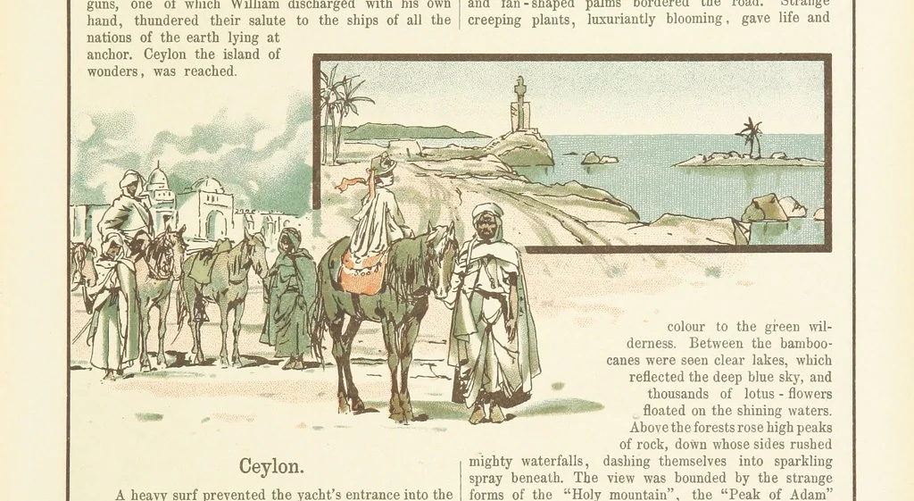 An illustration from A Journey round the World. With illustrations by C. Marr, 1888, leaf 23