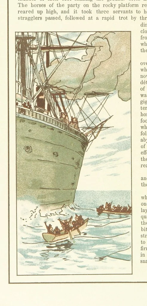 An illustration from A Journey round the World. With illustrations by C. Marr, 1888, leaf 38