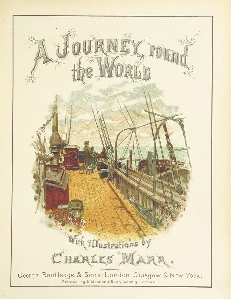 An illustration from A Journey round the World. With illustrations by C. Marr, 1888, leaf 5