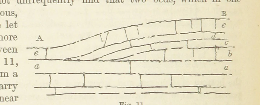 An illustration from The Student's Manual of Geology, 1862, leaf 210