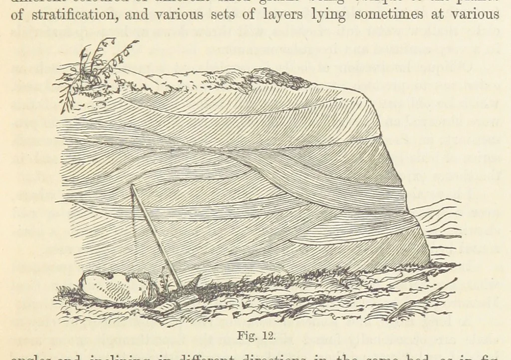 An illustration from The Student's Manual of Geology, 1862, leaf 217