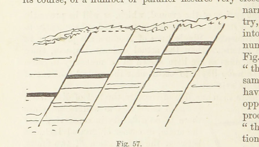 An illustration from The Student's Manual of Geology, 1862, leaf 284