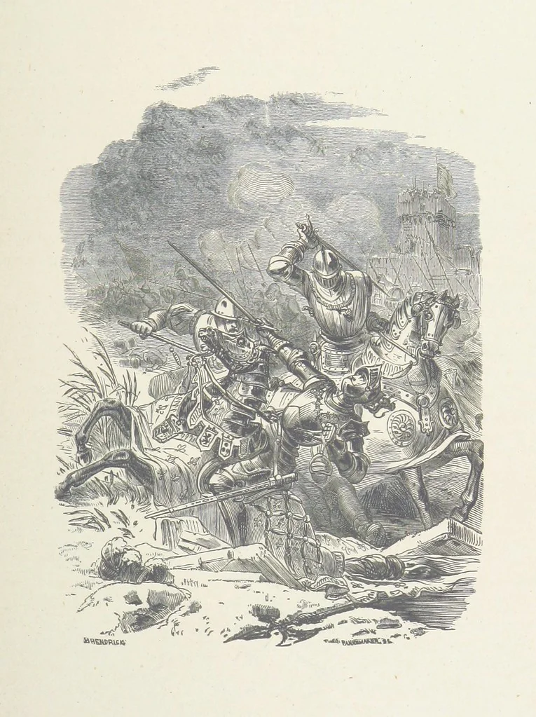 An illustration from Histoire de Belgique depuis les temps primitits jusqu'à nos jours. [With coloured illustrations, 1895, leaf 111
