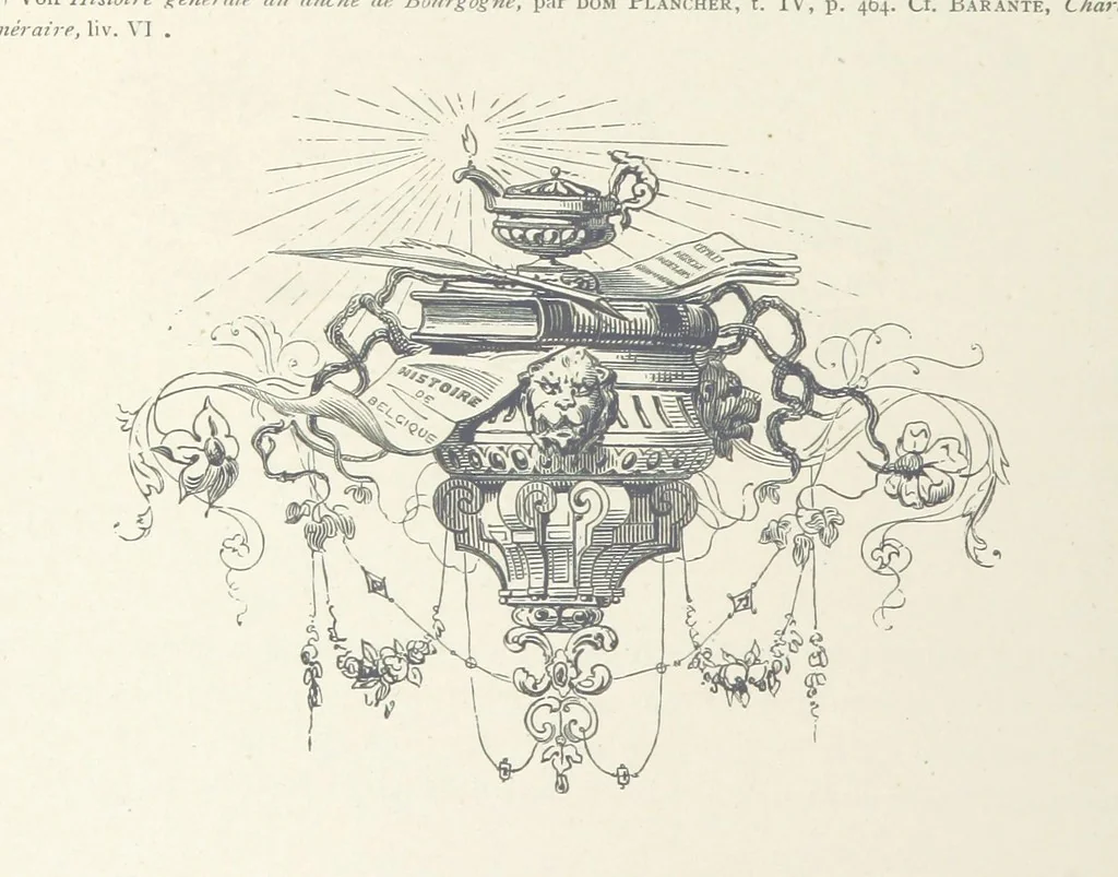An illustration from Histoire de Belgique depuis les temps primitits jusqu'à nos jours. [With coloured illustrations, 1895, leaf 112