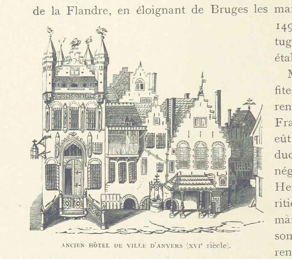 An illustration from Histoire de Belgique depuis les temps primitits jusqu'à nos jours. [With coloured illustrations, 1895, leaf 138