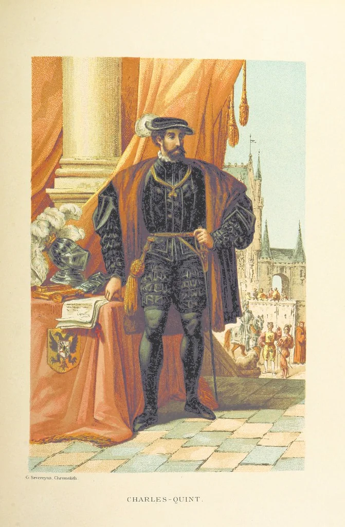 An illustration from Histoire de Belgique depuis les temps primitits jusqu'à nos jours. [With coloured illustrations, 1895, leaf 153