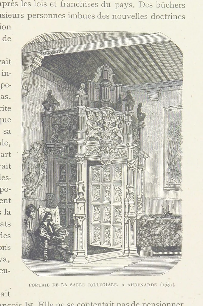 An illustration from Histoire de Belgique depuis les temps primitits jusqu'à nos jours. [With coloured illustrations, 1895, leaf 163