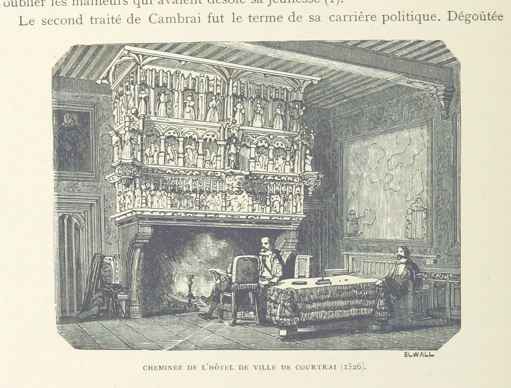 An illustration from Histoire de Belgique depuis les temps primitits jusqu'à nos jours. [With coloured illustrations, 1895, leaf 164