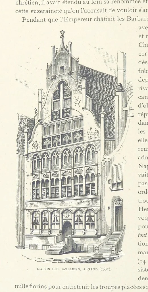 An illustration from Histoire de Belgique depuis les temps primitits jusqu'à nos jours. [With coloured illustrations, 1895, leaf 172