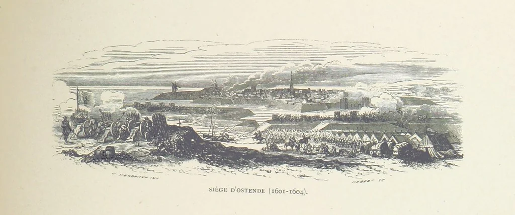 An illustration from Histoire de Belgique depuis les temps primitits jusqu'à nos jours. [With coloured illustrations, 1895, leaf 255