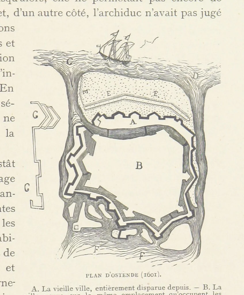 An illustration from Histoire de Belgique depuis les temps primitits jusqu'à nos jours. [With coloured illustrations, 1895, leaf 261