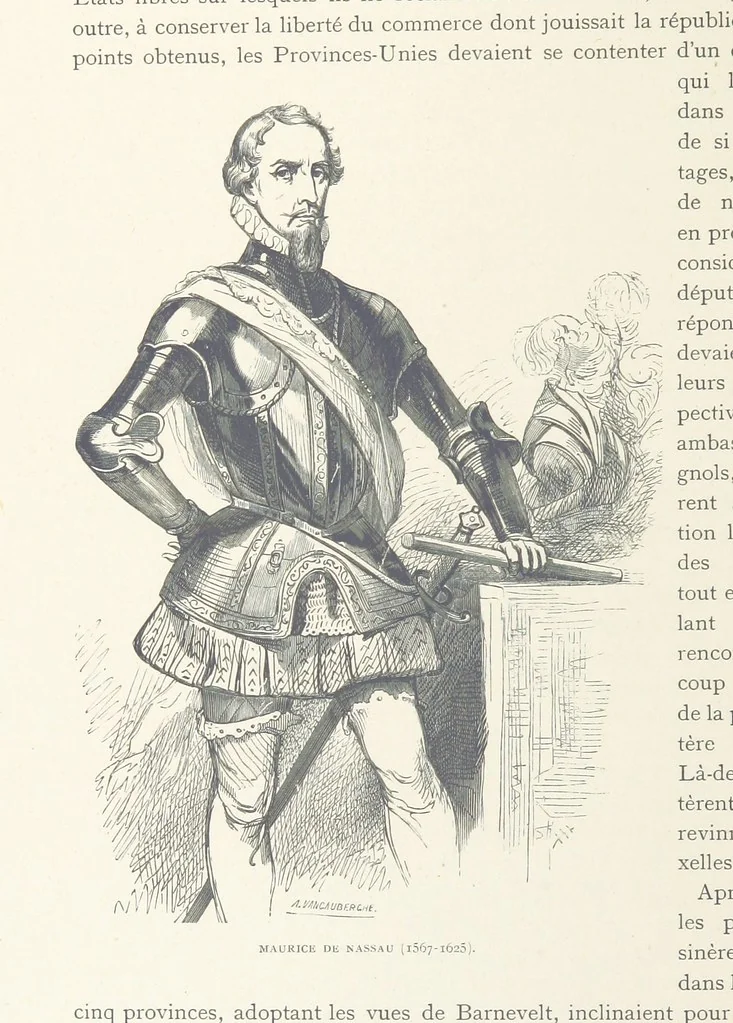 An illustration from Histoire de Belgique depuis les temps primitits jusqu'à nos jours. [With coloured illustrations, 1895, leaf 266