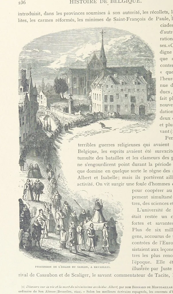 An illustration from Histoire de Belgique depuis les temps primitits jusqu'à nos jours. [With coloured illustrations, 1895, leaf 270