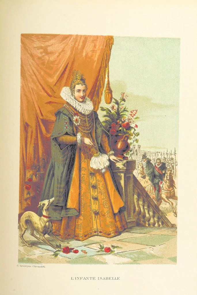 An illustration from Histoire de Belgique depuis les temps primitits jusqu'à nos jours. [With coloured illustrations, 1895, leaf 299