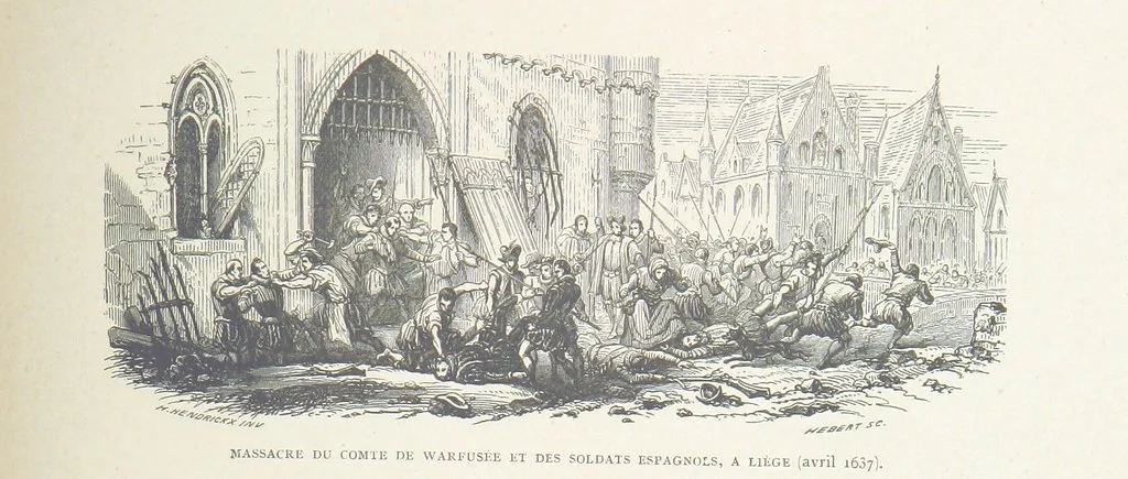An illustration from Histoire de Belgique depuis les temps primitits jusqu'à nos jours. [With coloured illustrations, 1895, leaf 311