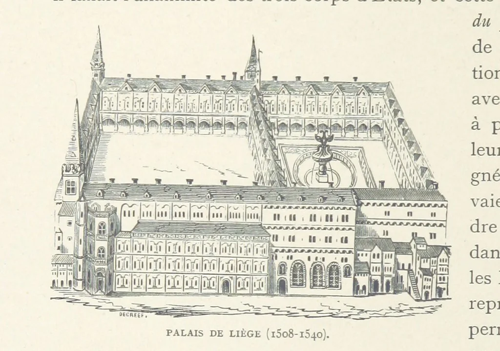 An illustration from Histoire de Belgique depuis les temps primitits jusqu'à nos jours. [With coloured illustrations, 1895, leaf 312