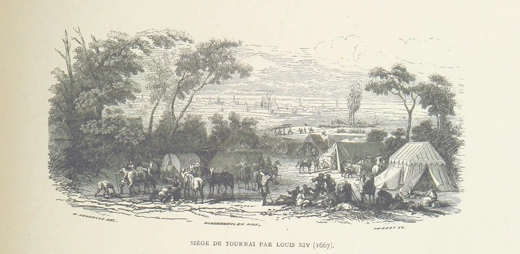 An illustration from Histoire de Belgique depuis les temps primitits jusqu'à nos jours. [With coloured illustrations, 1895, leaf 325
