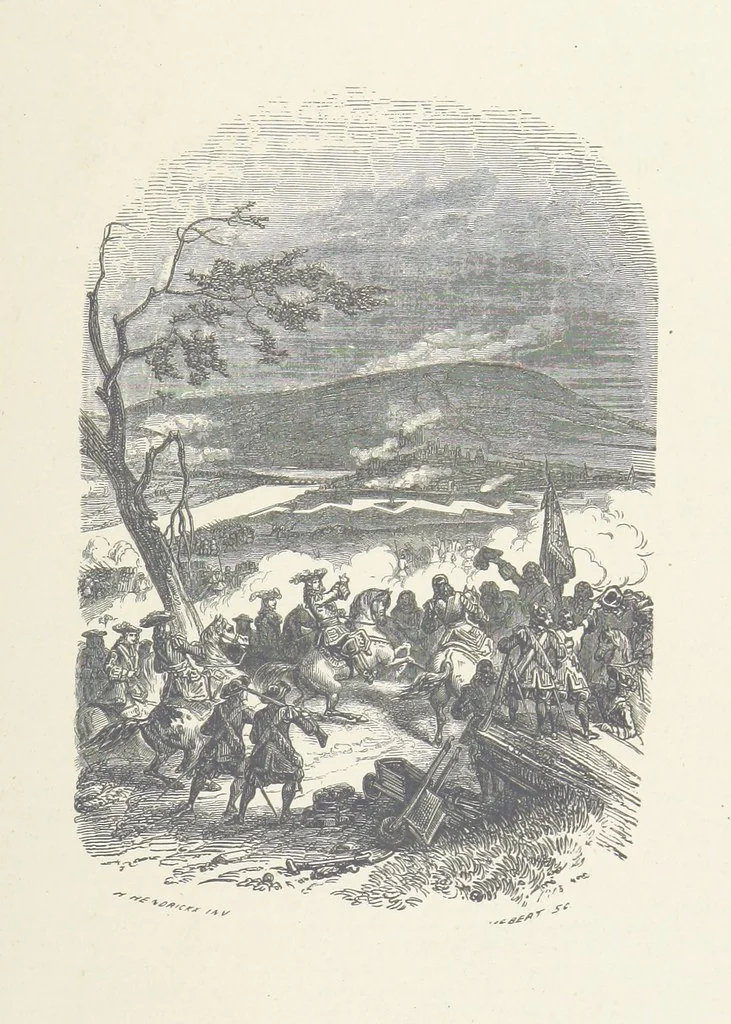 An illustration from Histoire de Belgique depuis les temps primitits jusqu'à nos jours. [With coloured illustrations, 1895, leaf 383