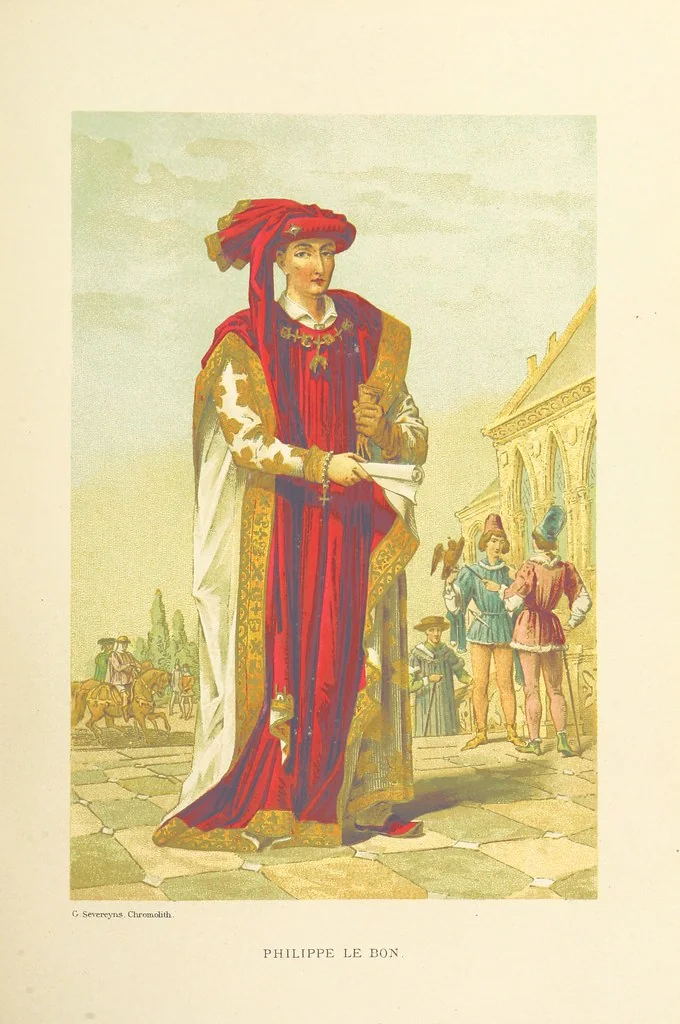 An illustration from Histoire de Belgique depuis les temps primitits jusqu'à nos jours. [With coloured illustrations, 1895, leaf 47