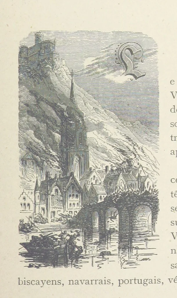 An illustration from Histoire de Belgique depuis les temps primitits jusqu'à nos jours. [With coloured illustrations, 1895, leaf 59