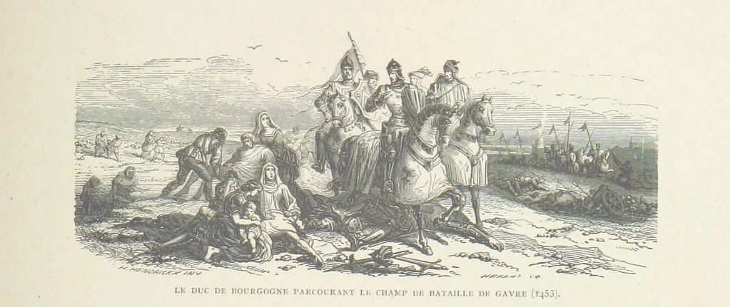 An illustration from Histoire de Belgique depuis les temps primitits jusqu'à nos jours. [With coloured illustrations, 1895, leaf 59