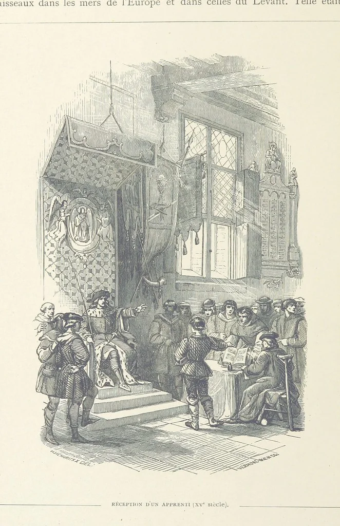 An illustration from Histoire de Belgique depuis les temps primitits jusqu'à nos jours. [With coloured illustrations, 1895, leaf 60