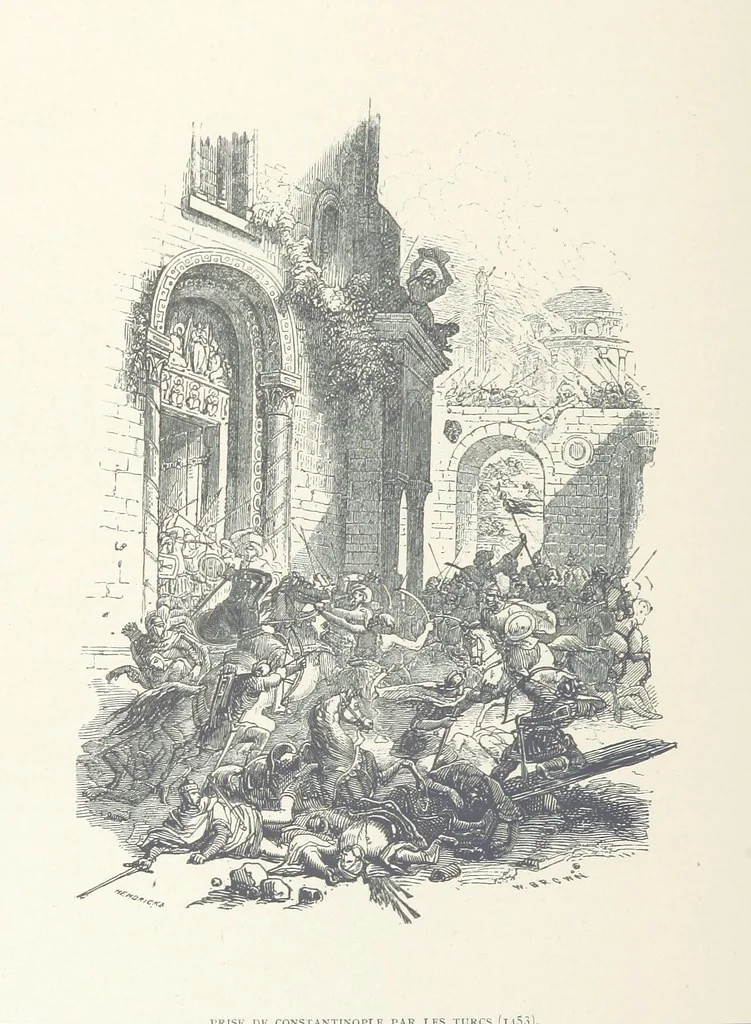 An illustration from Histoire de Belgique depuis les temps primitits jusqu'à nos jours. [With coloured illustrations, 1895, leaf 74